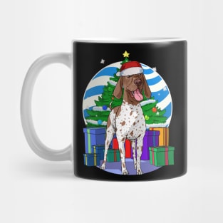 German Shorthaired Pointer Santa Christmas Tree Gift Mug